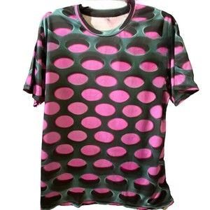 Men’s 3D Effect Abstract Graphic Short Sleeve All Over Print Tee Unisex *READ*